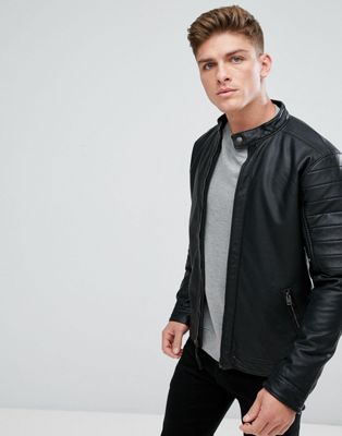 Hollister Faux Leather Moto Jacket in 