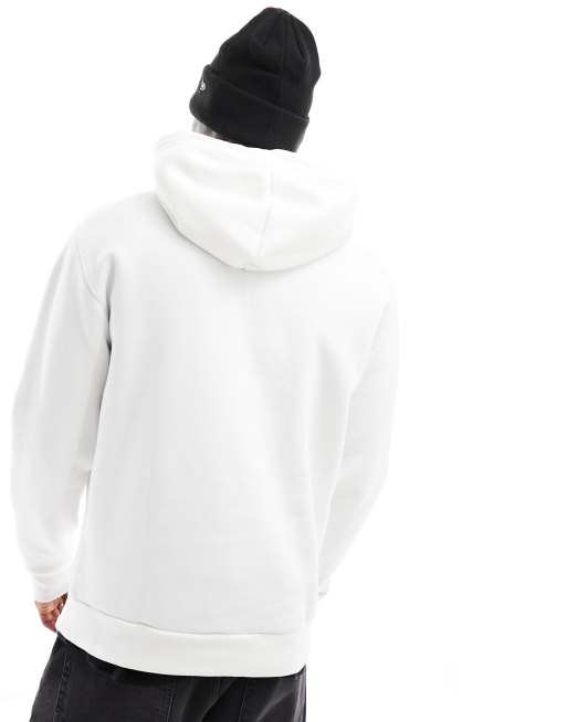 Hollister Felpa bianca con cappuccio e logo ASOS