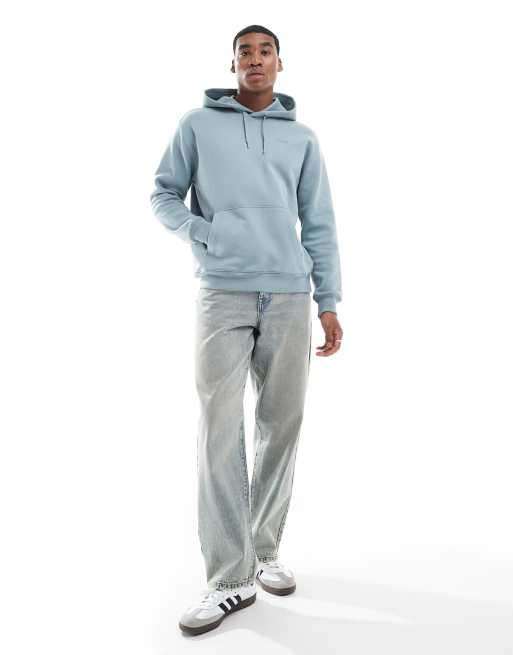 Hollister - Felpa con cappuccio azzurra con logo, 2 di 4