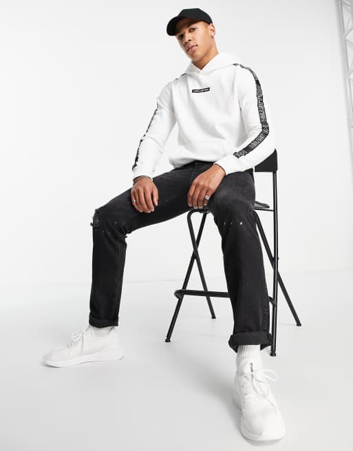 Felpa hollister bianca sale