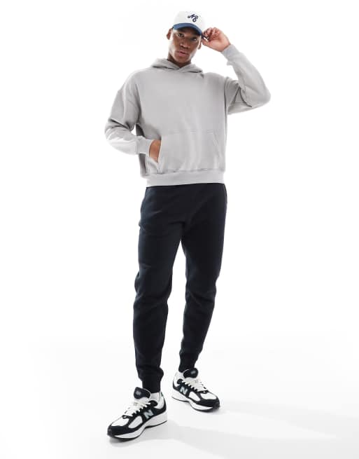 Hollister - Felpa con cappuccio squadrata lavaggio grigio, 2 di 4