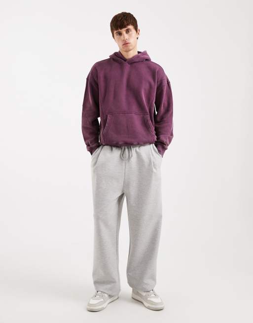 Hollister - Felpa con cappuccio squadrata viola, 2 di 5