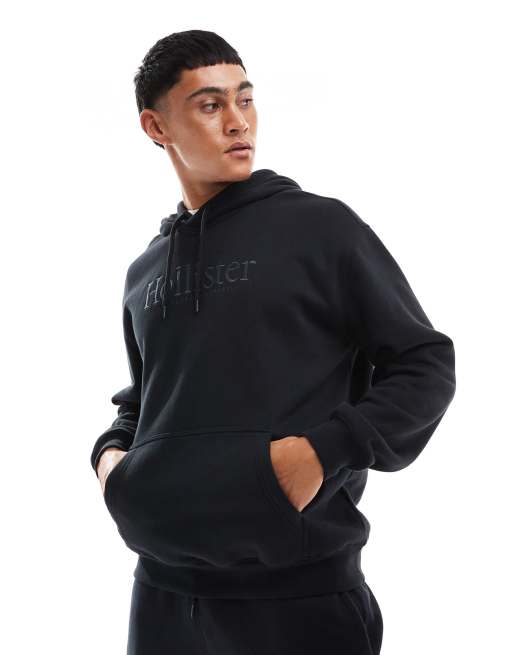 Felpa hollister nera outlet