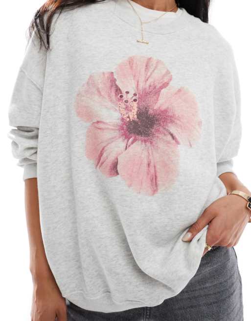 Hollister - Felpa grigia con stampa, 4 di 4