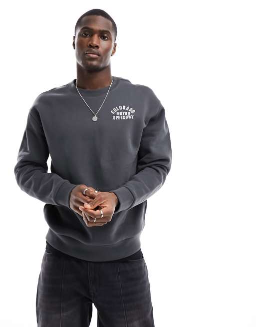 Hollister Felpa nera con stampa Colorado sul retro ASOS