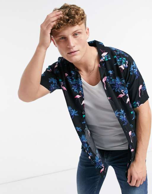 Hollister flamingo shirt sales