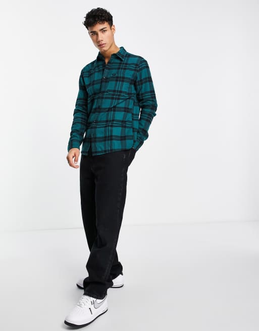Hollister blue flannel clearance