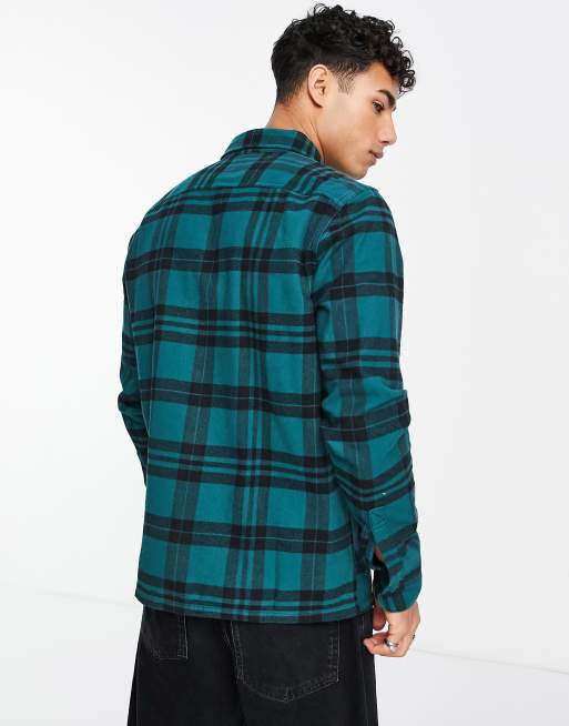 Hollister - Flannelskjorte i blå tern, 2 af 4