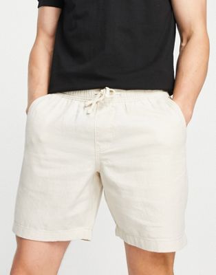 Hollister flat front chino shorts in khaki beige
