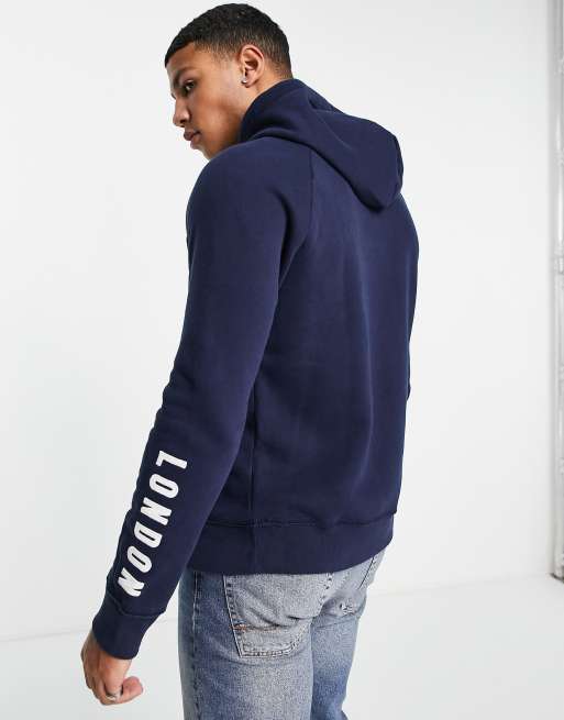 Navy blue hollister hoodie hotsell