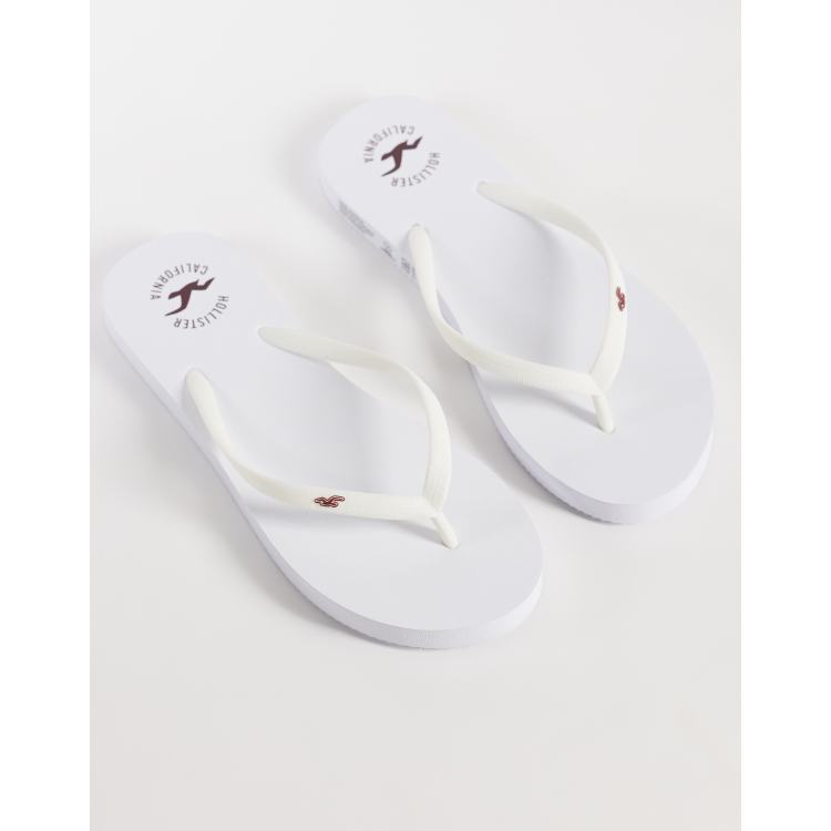 Hollister flip flops in white | ASOS display picture 1