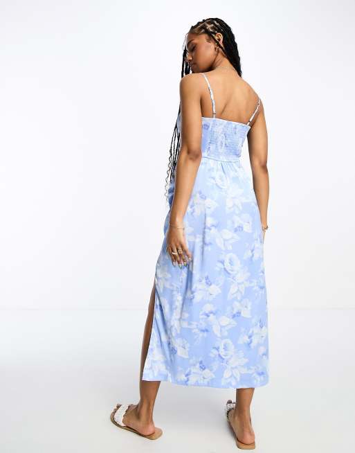 Hollister blue floral dress outlet