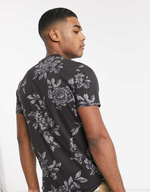 Hollister floral sales t shirt