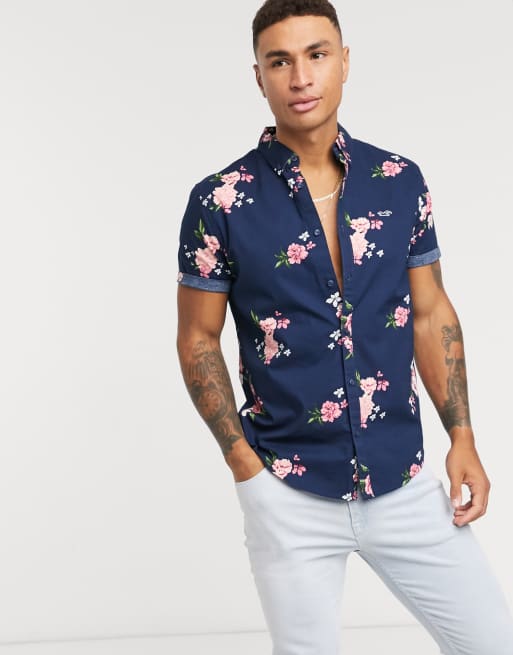 Hollister floral online shirt