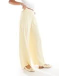 [Hollister] Hollister foldover super baggy pull on pants in yellow S YELLOW