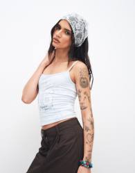 Hollister football style Argentina cami top in light blue