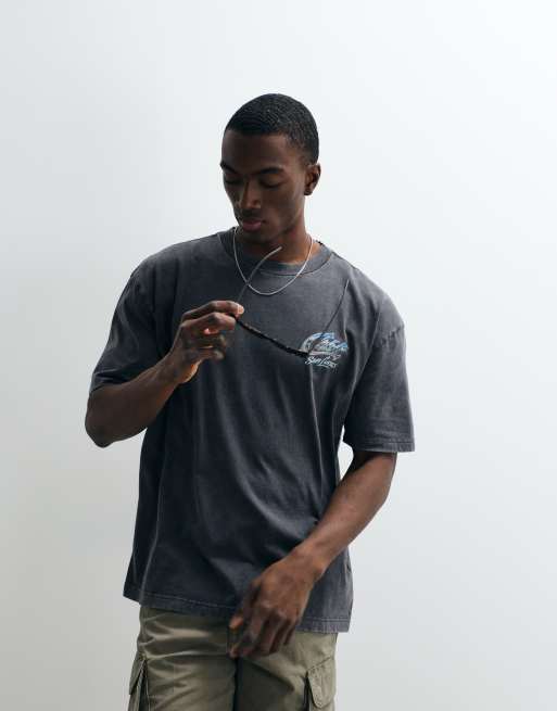 Hollister Ford back graphic t-shirt in charcoal, 2 of 5