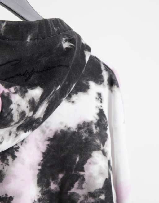 Black and deals pink hollister hoodie