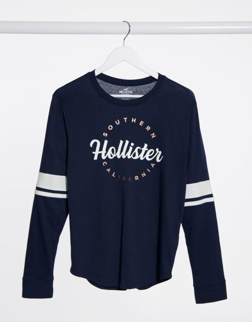 Hollister navy blue long new arrivals sleeve