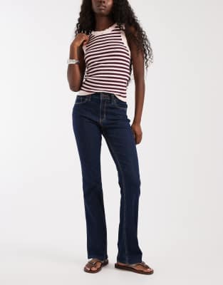 Hollister Front Seam Detail Bootcut Jeans In Blue