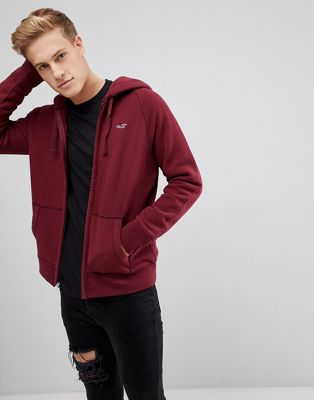 burgundy hollister jacket