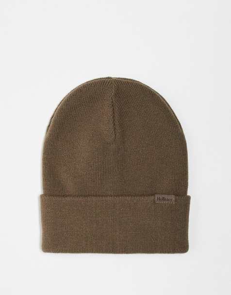 Hollister - Gebreide beanie in bruin - view 1