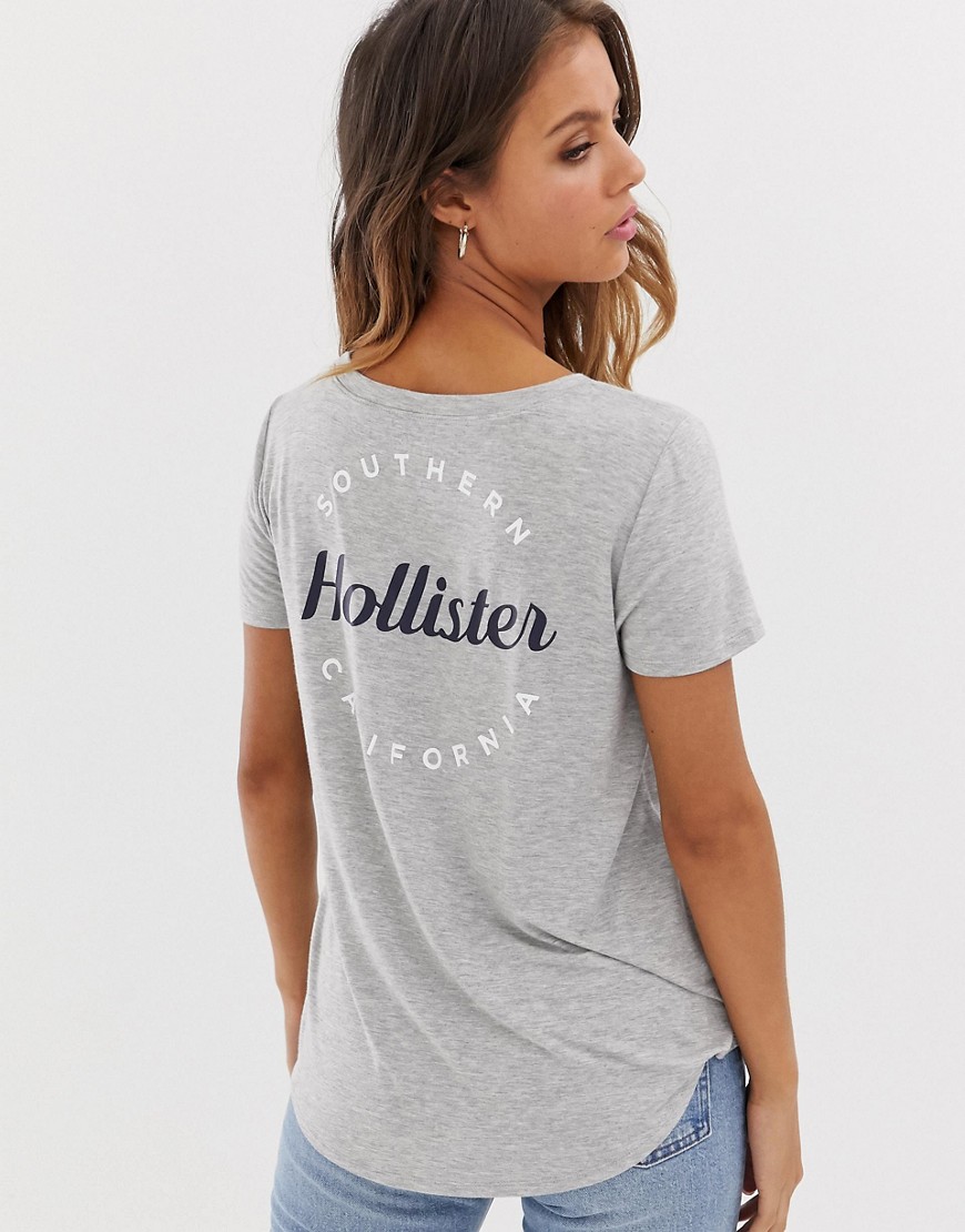 Hollister - Gedrapeerd T-shirt-Grijs