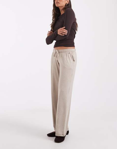 Hollister gemütliche Wide-Leg-Hose in Oatmeal - view 1
