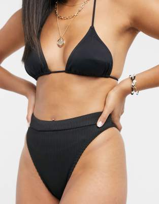 Hollister Gerippte Bikinihose Mit Hohem Bund Iebem Morelos