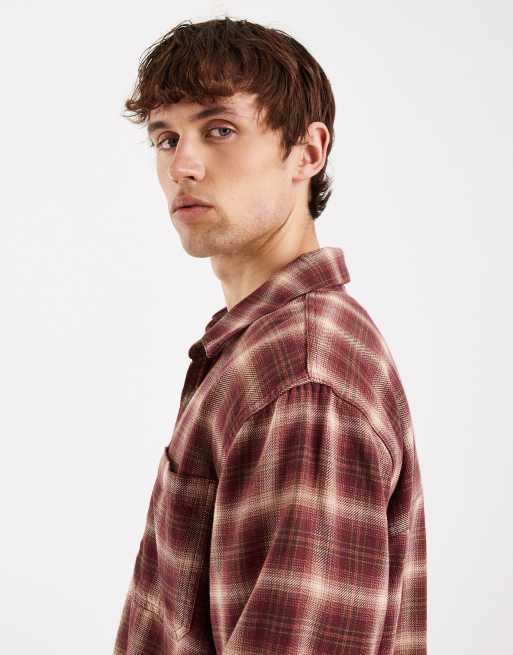 Hollister - Geruit overhemd met lange mouwen in rood, 4 van 5