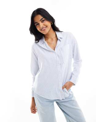 Hollister bluse blau weiß gestreift Clearance