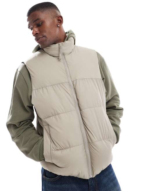 Hollister - Gewatteerde bodywarmer in grijs