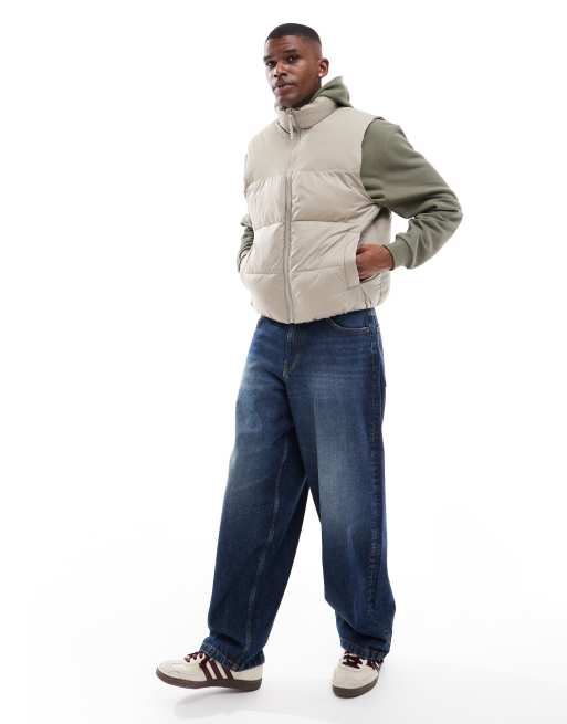 Hollister - Gewatteerde bodywarmer in grijs, 2 van 4