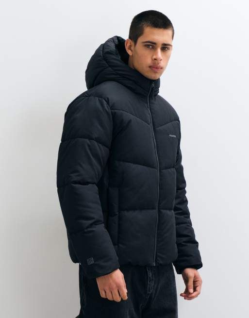Hollister giacca puffer pesante con cappuccio nera, 1 di 5