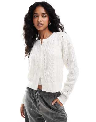 Hollister - Gilet boutonné - Crème-Blanc