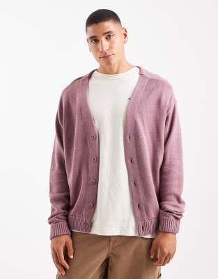 Hollister - Gilet manches longues coupe carrée - Rose