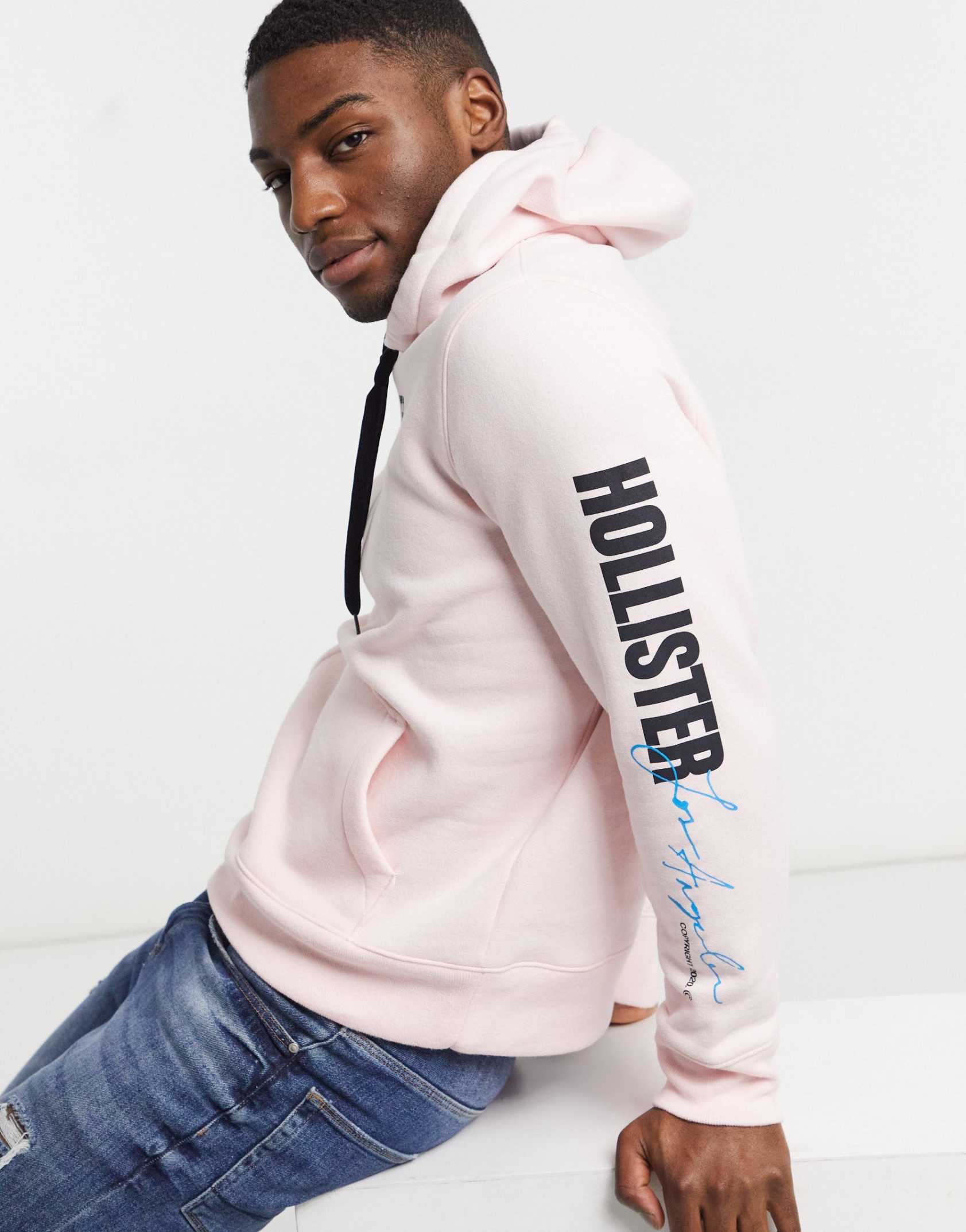 Hollister printed logo hoodie outlet