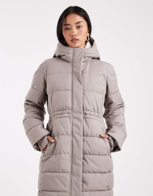 Hollister – Grå pufferparkas med hög krage, 4 av 4
