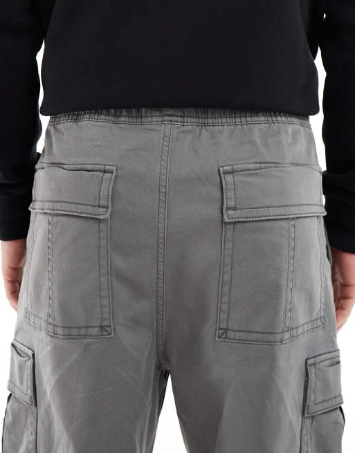 Hollister – Grå, superbaggy cargobyxor, 4 av 5