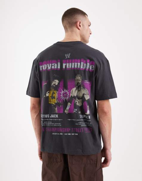 Hollister – Grå t-shirt med "Royal Rumble"-tryck - view 1