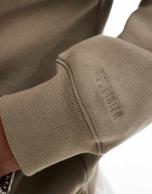 Hollister - Grå utility-hættetrøje i firkantet pasform, 3 af 4