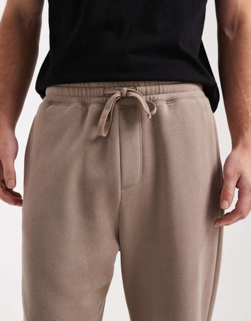 Hollister - Gråbrune posede joggingbukser med tætsiddende benkant, 4 af 5