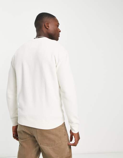 Hollister – Gräddvit sweatshirt med signaturlogga, 2 av 4