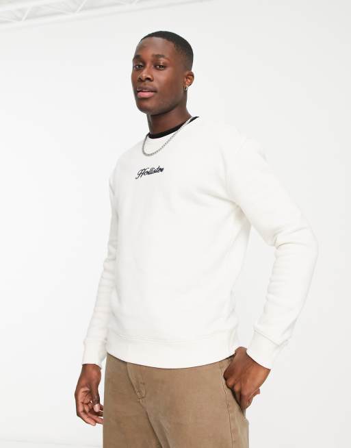 Hollister – Gräddvit sweatshirt med signaturlogga, 3 av 4