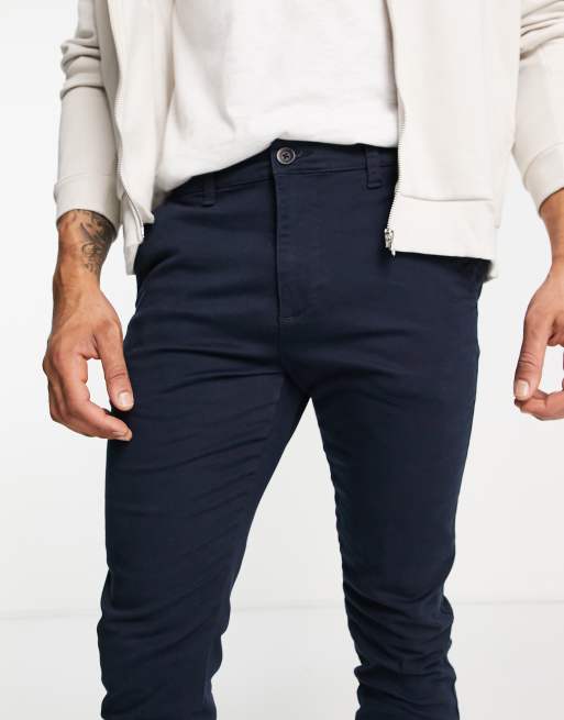 Hollister – granatowe chinosy o bardzo obcisłym kroju, 4 z 4