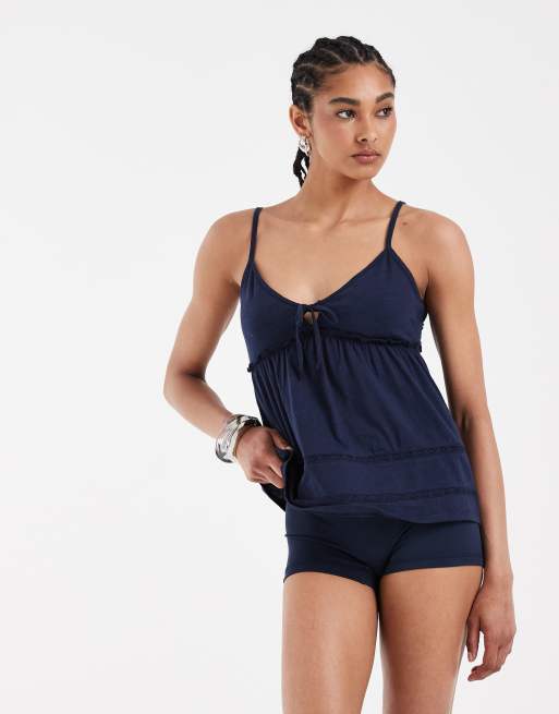 Hollister – Granatowe krótkie szorty basic