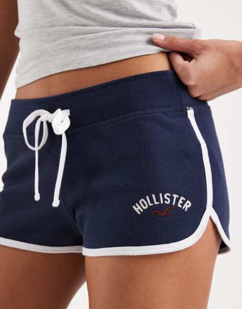 Hollister – Granatowe szorty mini wyściełane polarem - view 1