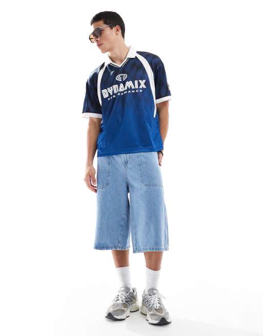 Hollister – Granatowy top z kołnierzykiem polo i golfową grafiką
