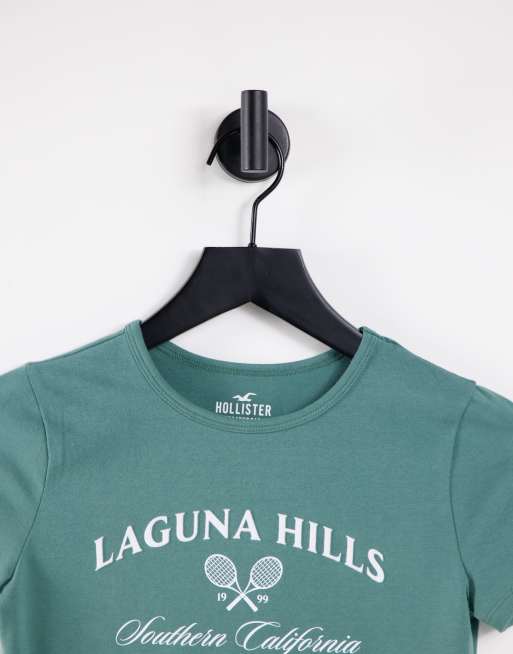 Hollister graphic tee in green ASOS