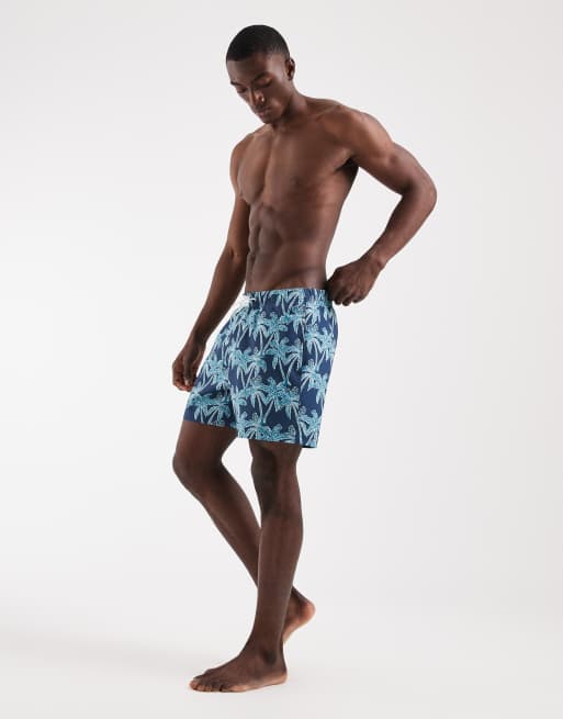 Hollister - Grønne pull on-badebukser med palmeprint, 2 af 5